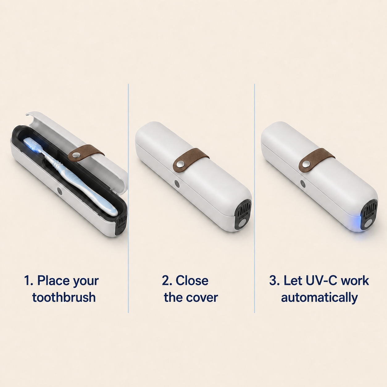 Novellessa Portable UV-C Toothbrush Sterilizer