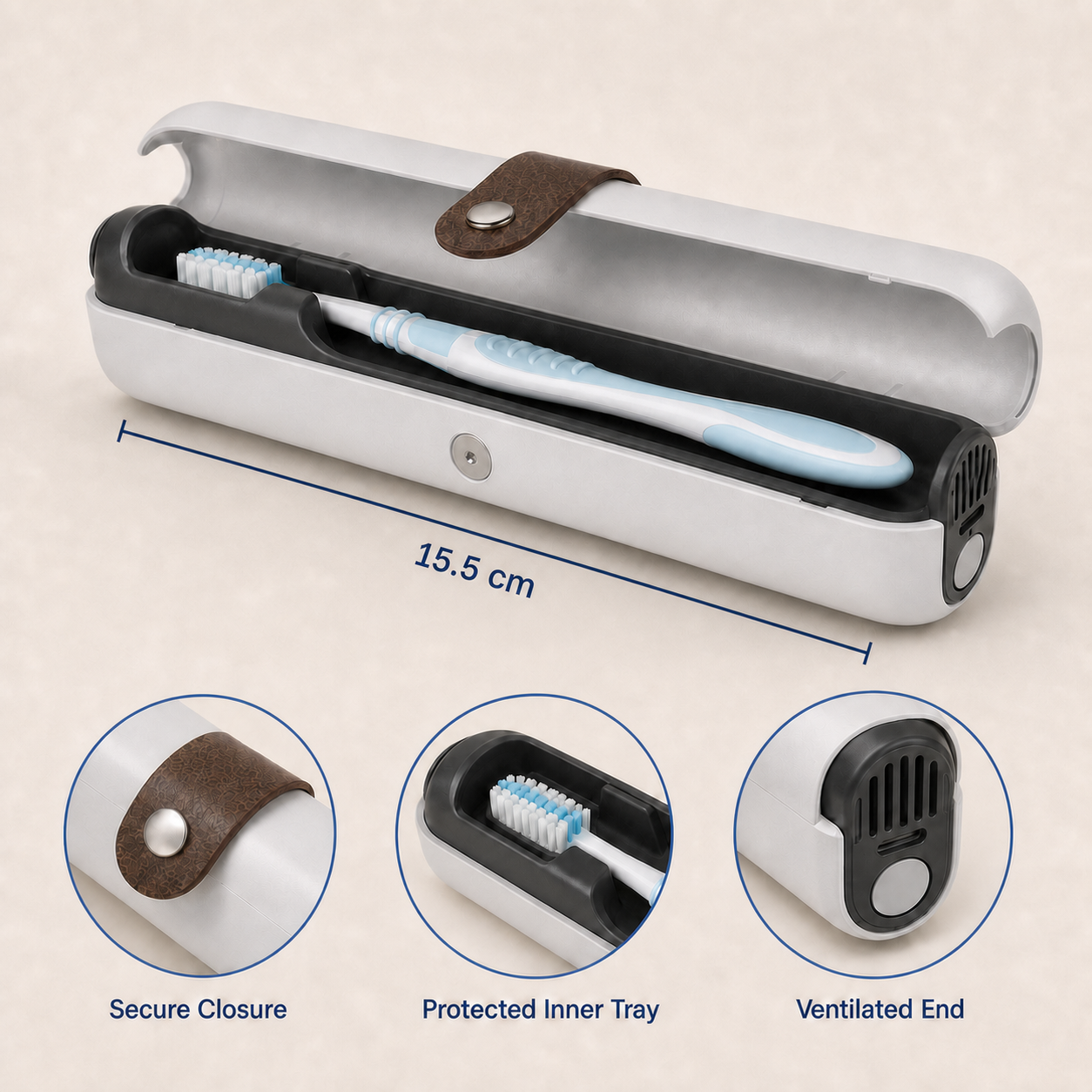 Novellessa Portable UV-C Toothbrush Sterilizer